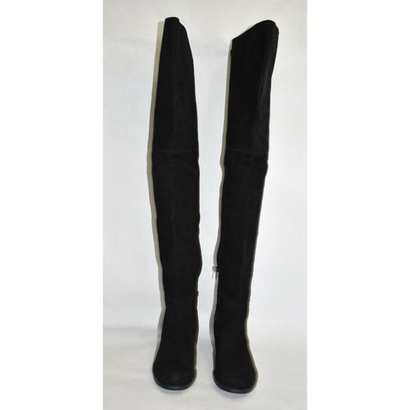 CELEBS $900 STUART WEITZMAN Hilo Thigh High OTK Boot BLACK suede 7.5 (JB4) - Picture 5 of 10